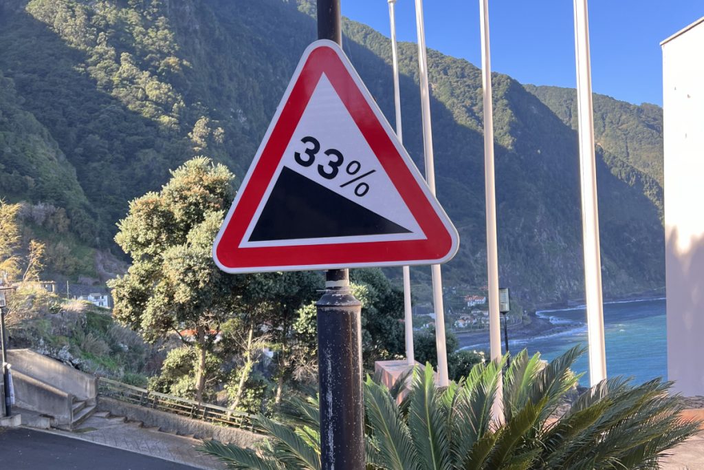 steep roads Madeira Seixal