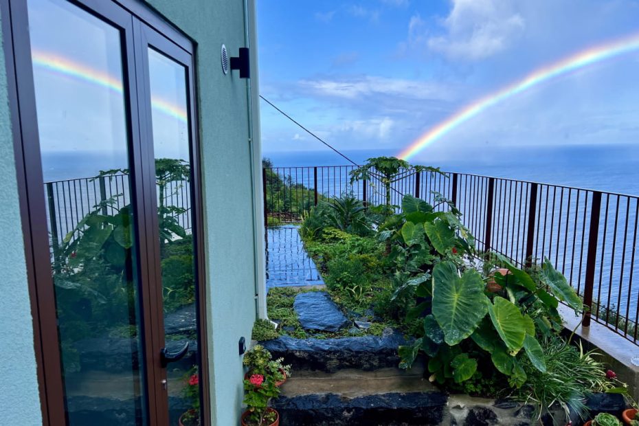 rainbow on a rainy day madeira north