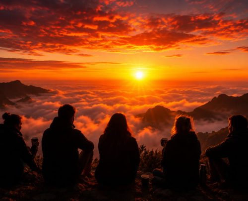 sunrise above clouds Madeira tour